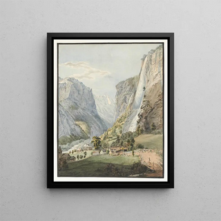 Franz Niklaus Knig - La Chute du Staubbach dans la Valle de Lauterbrunnen.webp