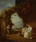 Serenata por un violinista y un flautista - Franz Niklaus König — vista de la obra