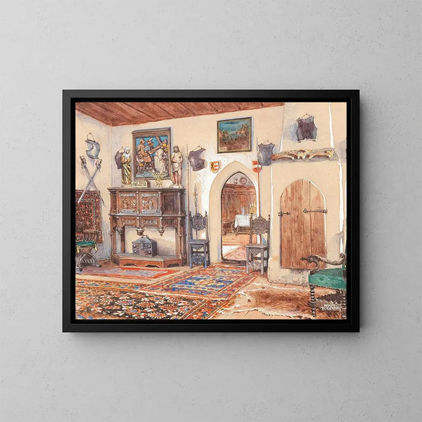 Interior Painting - Franz Poledne — framed artwork on a wall