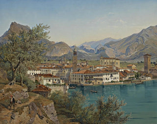 Rive au bord du lac de Garde - Franz Reinhold — artwork view