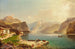 Vista del lago Achensee desde Scholastika hacia Pertisau - Franz Richard Unterberger — vista de la obra