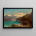 Paisaje alpino - Franz Richard Unterberger — cuadro enmarcado en la pared