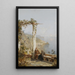 Amalfi painting above the bay of Naples - Franz Richard Unterberger — framed artwork on a wall