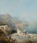 Amalfi El golfo de Sorrento Personajes en una veranda - Franz Richard Unterberger — vista de la obra