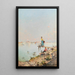 View of Venice on the Lagoon Shore - Franz Richard Unterberger — framed artwork on a wall