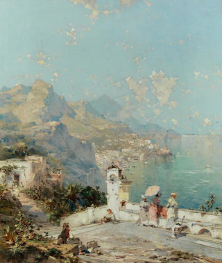 Franz Richard Unterberger - Blick auf die sommerliche Amalfikste.webp