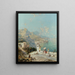 View of the Amalfi Coast in Summer - Franz Richard Unterberger — framed artwork on a wall