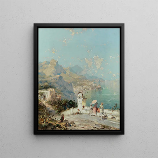 Franz Richard Unterberger - Blick auf die sommerliche Amalfikste.webp