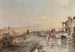 Festividades del atardecer, bahía de Nápoles, monte Vesubio a lo lejos - Franz Richard Unterberger — vista de la obra