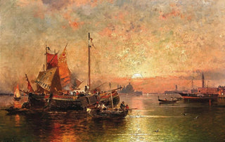 Franz Richard Unterberger - In the Venetian Lagoon.webp