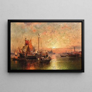 Franz Richard Unterberger - In the Venetian Lagoon.webp