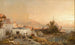 en la veranda con Nápoles de fondo - Franz Richard Unterberger — vista de la obra