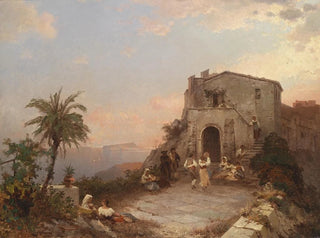 Fiesta de verano en Italia - Franz Richard Unterberger — vista de la obra