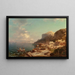 El puerto de Capri - Franz Richard Unterberger — cuadro enmarcado en la pared