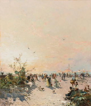 Franz Richard Unterberger - View Of Venice From The Public Gardens.webp