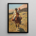 Caballos caucásicos - Franz Roubaud — cuadro enmarcado en la pared