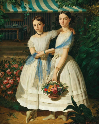 Franz Russ The Elder - Bildnis zweier Schwestern im Garten.webp