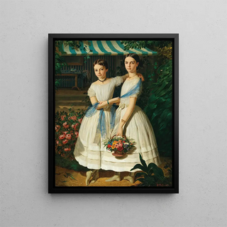 Franz Russ The Elder - Bildnis zweier Schwestern im Garten.webp