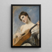 La jugadora de guitarra - Franz Russ el Joven — cuadro enmarcado en la pared