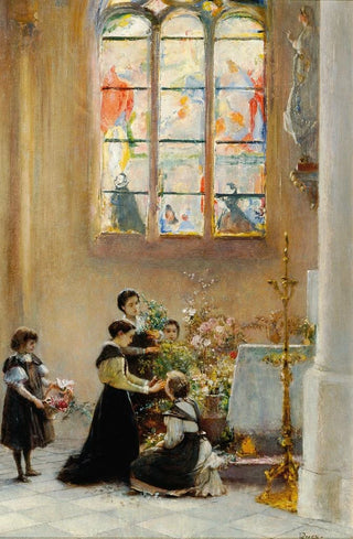 Franz Russ the younger - Fest St Maria in einer Kirche in Venedig.webp