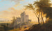 Landscape with Ruin and Walkers - Franz Scheyerer — artwork view