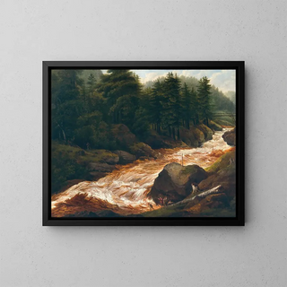 Franz Scheyerer - Loggers at a Mountain Torrent.webp