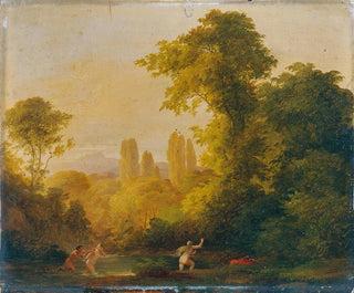 Paisaje con figuras mitológicas - Franz Schrotzberg — vista de la obra