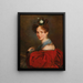 Retrato de una dama con joyas transilvania - Franz Schrotzberg — cuadro enmarcado en la pared