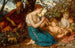 Girl playing the double Greek flute - Franz Seraph Russ — artwork view