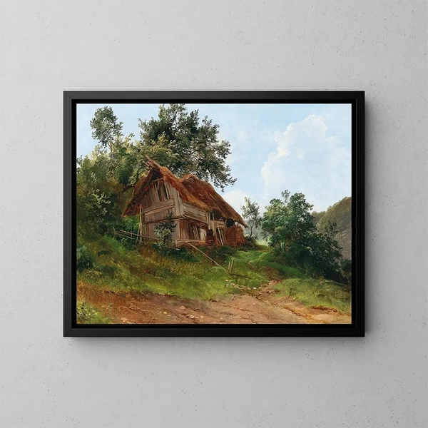 Casa abandonada - Franz Steinfeld — cuadro enmarcado en la pared