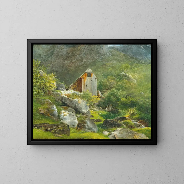 Molino de montaña - Franz Steinfeld — cuadro enmarcado en la pared