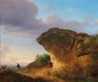 Cazador frente a una roca - Franz Steinfeld — vista de la obra