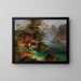 Molino sobre el lago Hallstatt - Franz Steinfeld — cuadro enmarcado en la pared