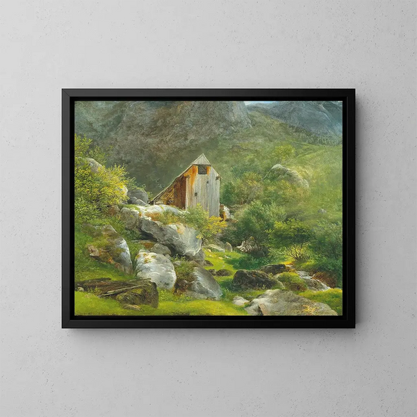 Moulin de montaña - Franz Steinfeld — cuadro enmarcado en la pared