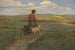 Young girl with goats on the way home - Franz Wallischeck — artwork view