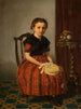 Retrato de una niña Nettchen - Franz Wieschebrink — vista de la obra
