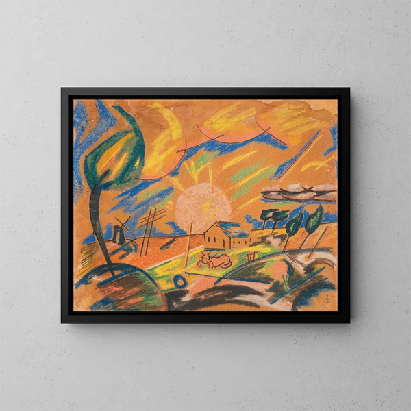 Mañana en el campo - Franz Wilhelm Seiwert — cuadro enmarcado en la pared