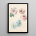 Roses roses et blanches - Franz Xaver Gruber — framed artwork on a wall