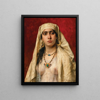 Franz Xaver Kosler - Ajuscha an Oriental Woman with a Scarab Necklace.webp
