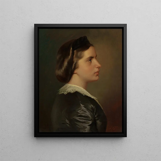 Franz Xaver Winterhalter - Portrait of a Young Woman in Profile.webp