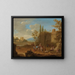 Un paisaje con viajeros cerca de ruinas romanas - Franz de Paula Ferg — cuadro enmarcado en la pared