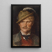 Young peasant with hat - Franz von Defregger — framed artwork on a wall