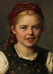 Young girl with bonnet - Franz von Defregger — artwork view