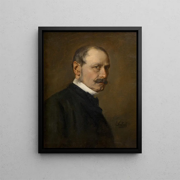 August Pettenkofen pintor - Franz von Lenbach — cuadro enmarcado en la pared