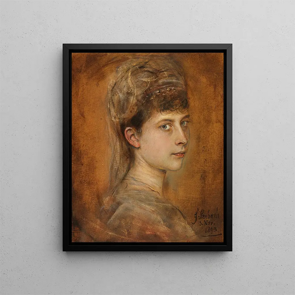 Charlotte de Meiningen, princesa de Prusia - Franz von Lenbach — cuadro enmarcado en la pared