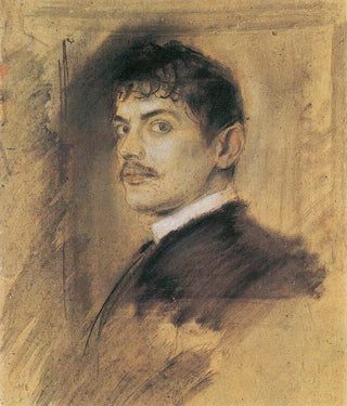 Franz von Lenbach - Portrait of Franz von Stuck.webp
