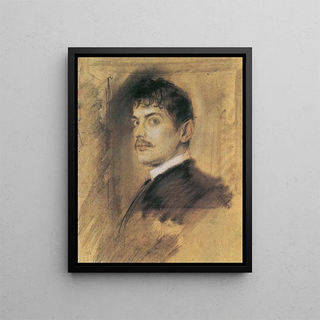 Franz von Lenbach - Portrait of Franz von Stuck.webp