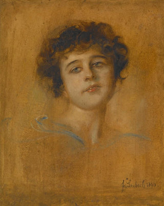 Franz von Lenbach - Portrait of a Young Woman.webp