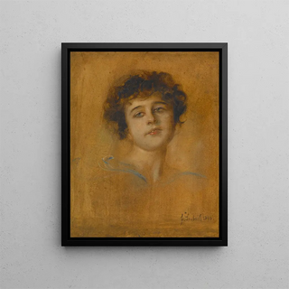Franz von Lenbach - Portrait of a Young Woman.webp
