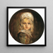 Retrato de la niña Marion Lenbach - Franz von Lenbach — cuadro enmarcado en la pared
